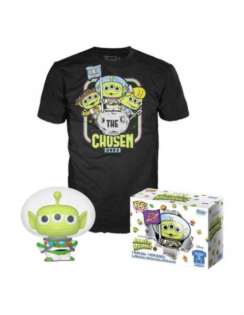 neuveden: Funko POP & Tee: Pixar- Alien As Buzz GITD (svítící ve tmě) - velikost S