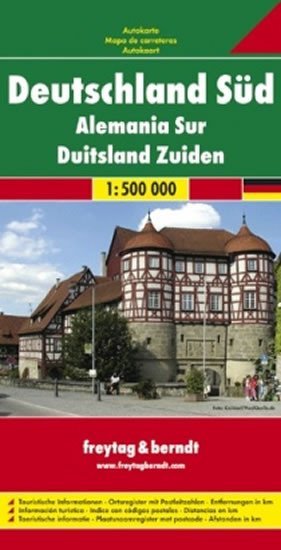 neuveden: AK 0207 Německo jih 1:500 000 / silniční mapa