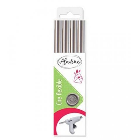 neuveden: Pružný pečetní vosk Aladine - stříbrný 4 ks