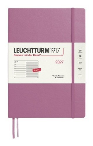 -: Týdenní plánovač & Zápisník Dusty Rose, Composition B5 2027, anglicky