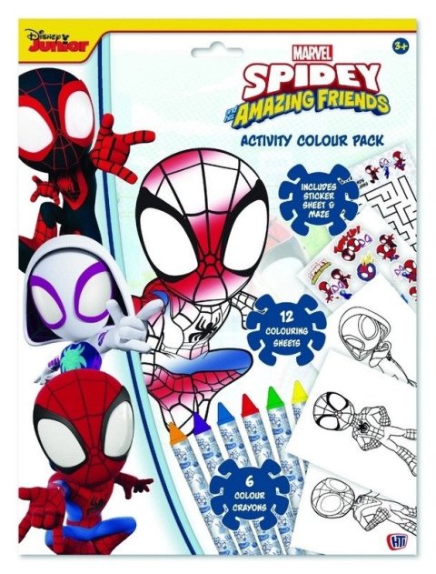 neuveden: Spidey Kniha aktivit s pastelkami