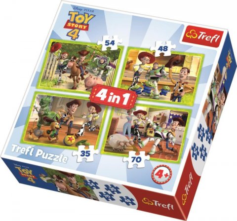 neuveden: Trefl Puzzle Toy Story 4 - Příběh hraček 4v1 (35,48,54,70 dílků)