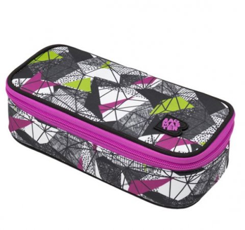 neuveden: Bagmaster Studentský penál CASE BAG 9 B PURPLE/GREEN/BLACK