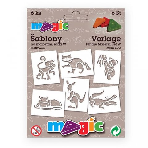 neuveden: MAGIC papírové šablony na malování ZOO