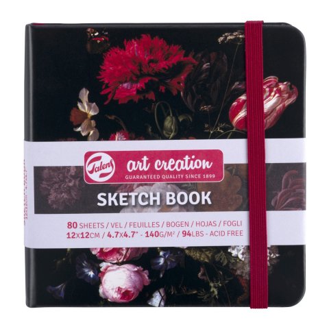 neuveden: Skicák Art Creation v pevné vazbě Flowers 12x12, 140g
