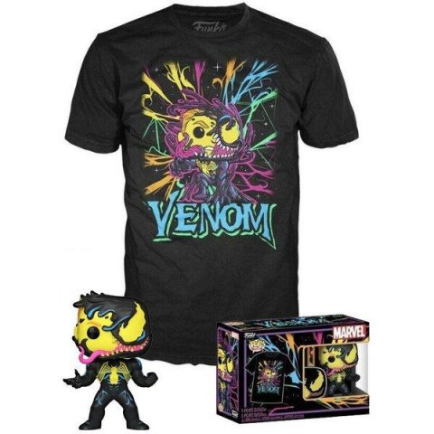neuveden: Funko POP & Tee: Marvel: Venom - Eddie Brock Blacklight (velikost trička XL