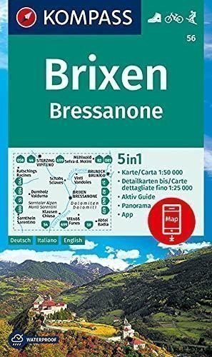 neuveden: Brixen, Bressanone 1:50 000 / turistická mapa KOMPASS 56