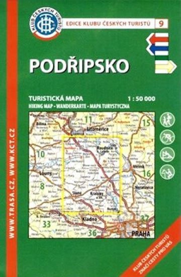 neuveden: KČT 9 Podřipsko 1:50 000 Turistická mapa