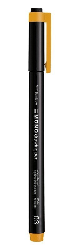 neuveden: Tombow Fineliner MONO drawing pen, 0,35mm - žlutá