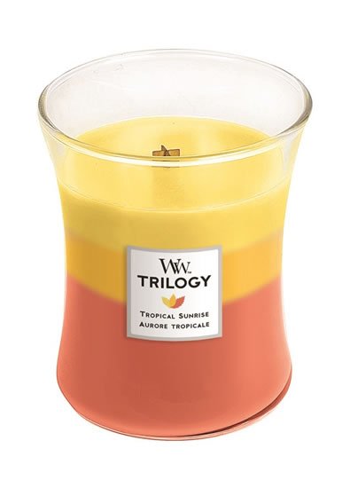 neuveden: WoodWick Trilogy Tropical Sunrise svíčka loď Trilogy 275g