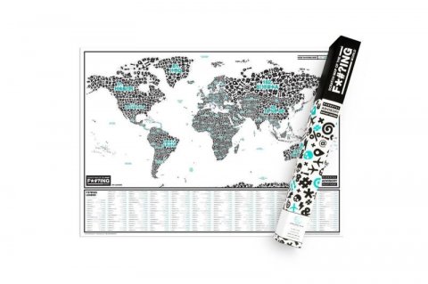 neuveden: Stírací mapa světa F*#?ING World