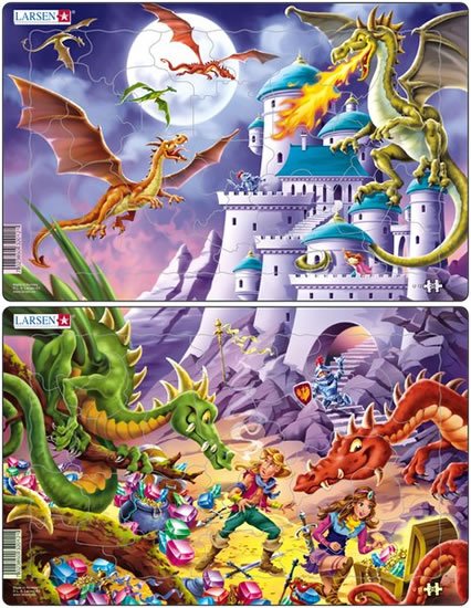 neuveden: Puzzle MIDI - Draci/28 dílků (2 druhy)