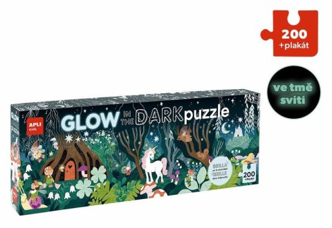 : Puzzle svítící ve tmě Magický les 200 dílků