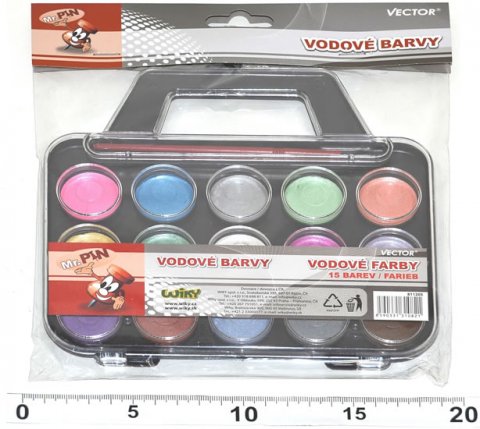 neuveden: Vodové barvy - 15 barev