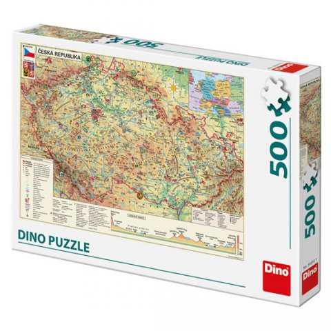 neuveden: Puzzle Mapa České republiky 500 dílků