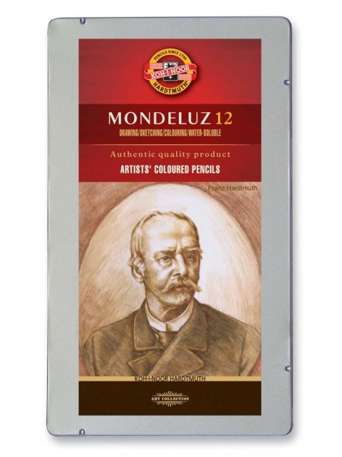 neuveden: Koh-i-noor souprava akvarelových pastelek MONDELUZ 12 ks/hnědá řada