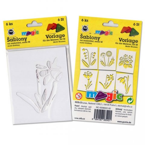 neuveden: MAGIC papírové šablony na malování KVĚTINY