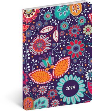 neuveden: Diář 2019 - Květiny - ultralehký, 11 x 17 cm