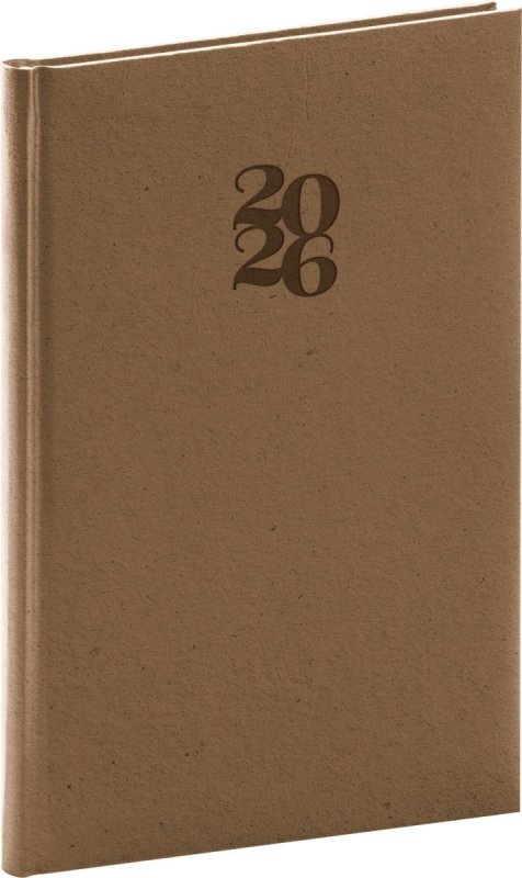 neuveden: Diář 2026: Essenza - oříšek, týdenní, 15 x 21 cm neuveden: Diář 2026: Essenza - oříšek, týdenní, 15 x 21 cm