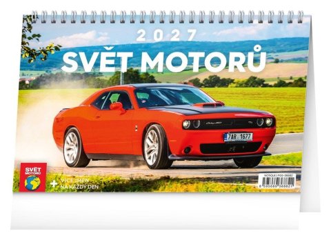 : Kalendář 2027 stolní: Svět motorů, 23,1 x 14,5 cm