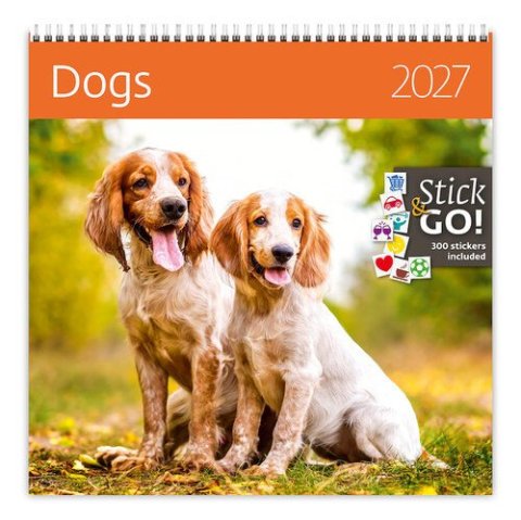 : Kalendář nástěnný 2027 - Dogs