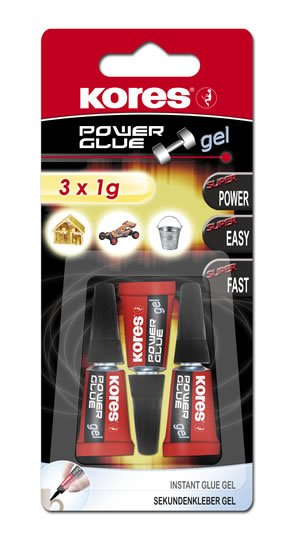 neuveden: Kores Power Glue Gel 3 x 1 g neuveden: Kores Power Glue Gel 3 x 1 g