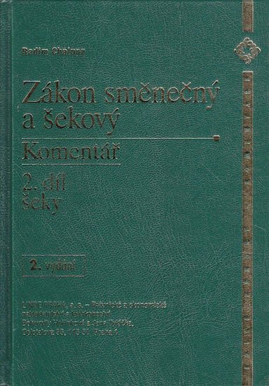 kolektiv autorů: Zákon směnečný a šekový-2. díl-šeky kolektiv autorů: Zákon směnečný a šekový-2. díl-šeky