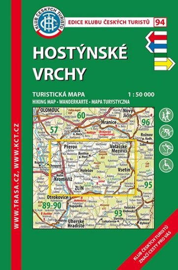neuveden: Hostýnské vrchy /KČT 94 1:50T Turistická mapa