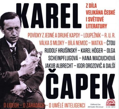 Čapek Karel: Z díla velikána české i světové literatury - 3 CDmp3
