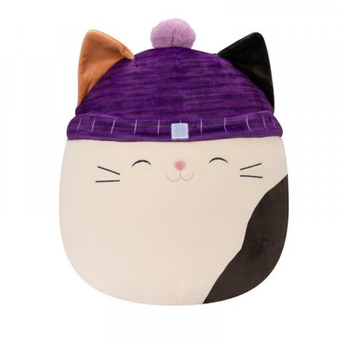 neuveden: Squishmallows Kočka s čepicí Cam 40 cm