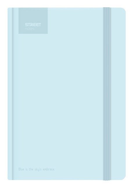 -: Blok A5, 100l, 80g, linkovaný - Pastel Blue s gumou