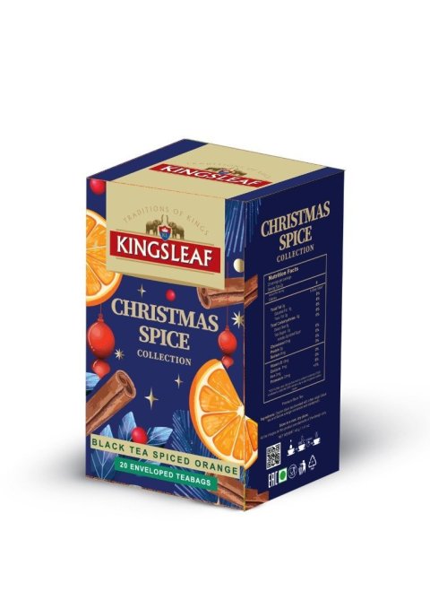 neuveden: KINGSLEAF Xmas Black Spiced Orange přebal 20x2g