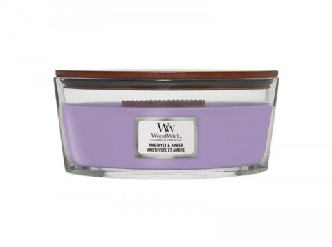 neuveden: WoodWick Amethyst & Amber svíčka loď 453,6g