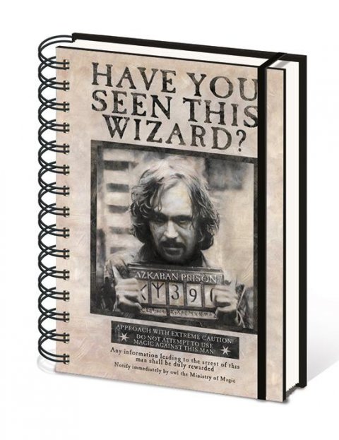 neuveden: Harry Potter: Zápisník - Sirius Black / A5 kroužkový, linkovaný