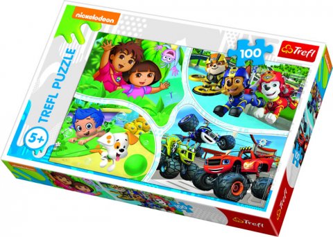 neuveden: Trefl Puzzle Nickelodeon - Nejkrásnější pohádky / 100 dílků