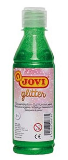 neuveden: JOVI temperová barva glittrová 250 ml v lahvi zelená neuveden: JOVI temperová barva glittrová 250 ml v lahvi zelená