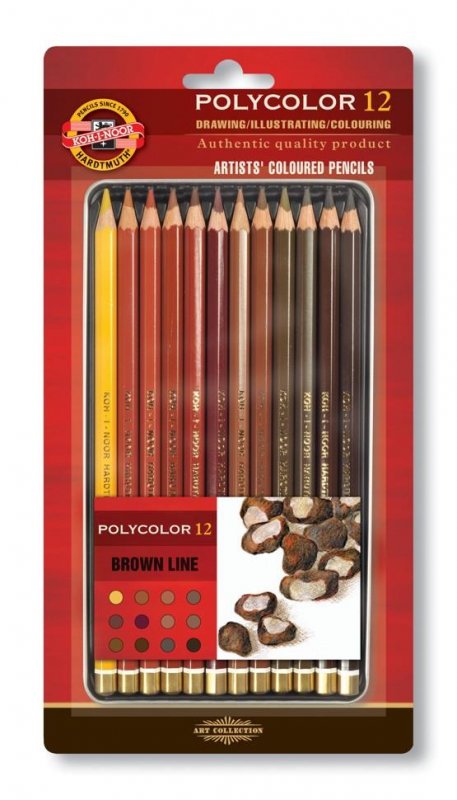 neuveden: Koh-i-noor pastelky POLYCOLOR 12 ks hnědá řada
