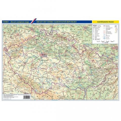 neuveden: Vývoj českého státu/Česko - obecně zeměpisná mapa, 1 : 1 150 000