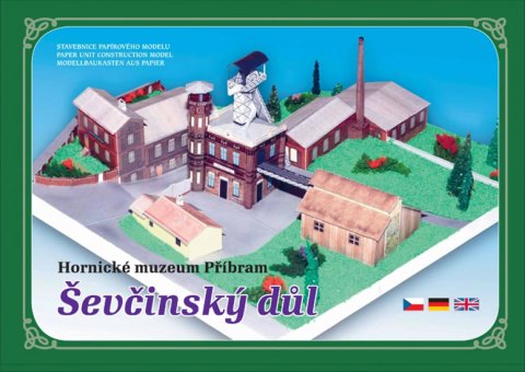 neuveden: Hornické muzeum Příbram Ševčinský důl - Stavebnice papírového modelu
