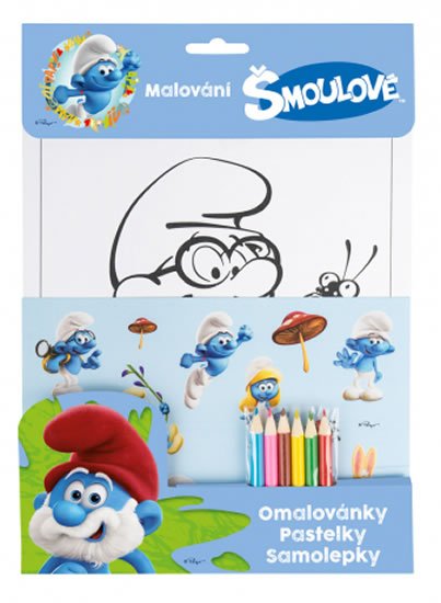 neuveden: Šmoulové set - modrá, pastelky neuveden: Šmoulové set - modrá, pastelky