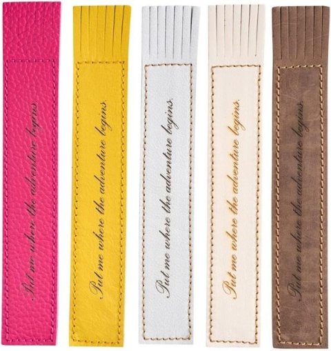 neuveden: Kožená záložka se střapci Put me between the pages