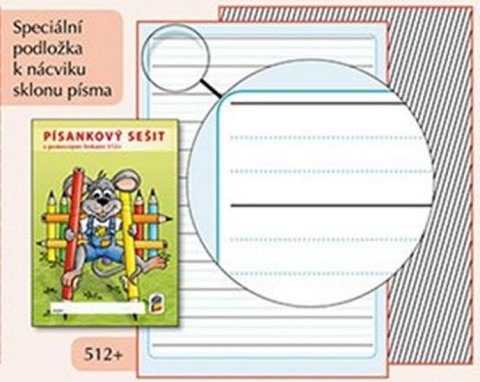 neuveden: Písankový sešit s pomocnými linkami 512+