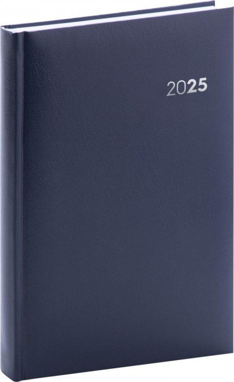 neuveden: Diář 2025: Balacron - tmavěmodrý, denní, 13 × 18 cm neuveden: Diář 2025: Balacron - tmavěmodrý, denní, 13 × 18 cm