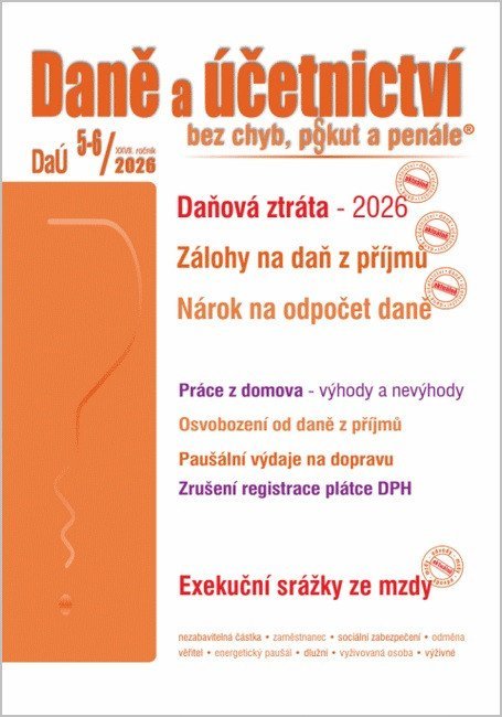 Děrgel Martin: DaÚ 5-6/2026 Daně a účetnictví bez chyb, pokut a penále
