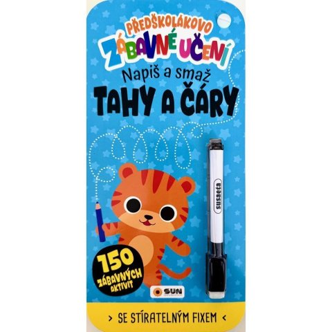 neuveden: Předškolákovo zábavné učení - TAHY A ČÁRY - napiš a smaž