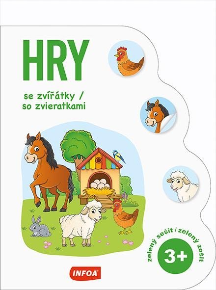 neuveden: Hry se zvířátky / so zviertatkami 3+ - zelený sešit / zelený zošit (CZ/SK v