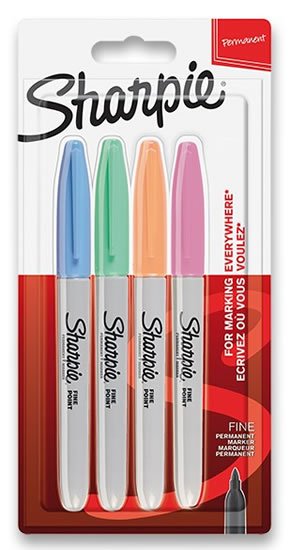 neuveden: Permanentní popisovač Sharpie Fine sada 4 ks, pastelové barvy neuveden: Permanentní popisovač Sharpie Fine sada 4 ks, pastelové barvy