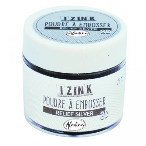 neuveden: Embosovací prášek IZINK - stříbrný, 25 ml