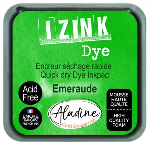 neuveden: Razítkovací polštářek IZINK DYE rychleschnoucí - smaragdově zelený