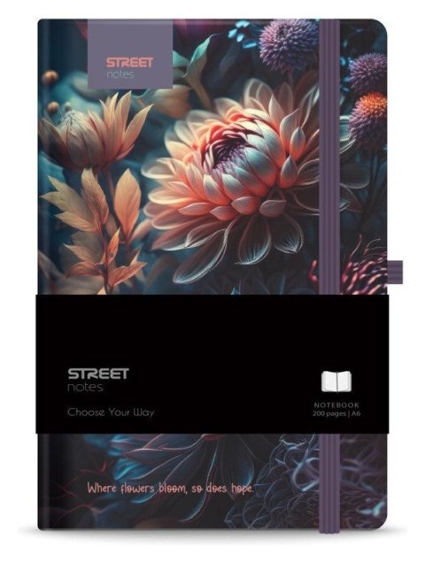 -: Blok B5, 100l, 80g, linkovaný - Flowers Blossom s gumou